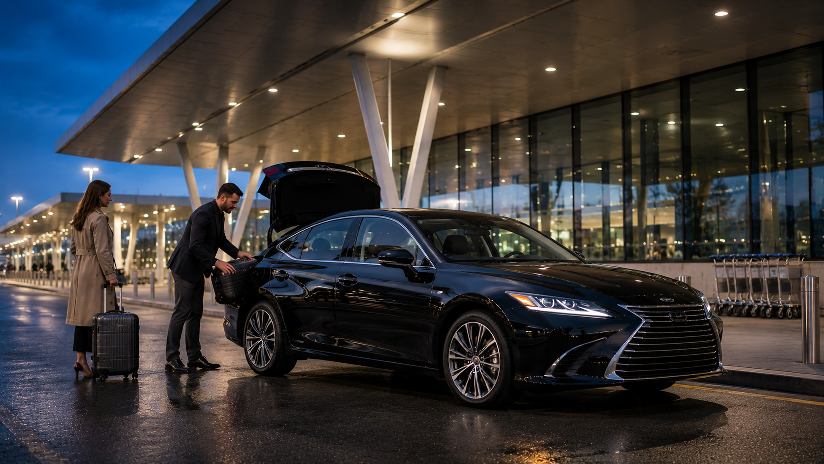 Airport transfer service at Melbourne Airport with luggage loading